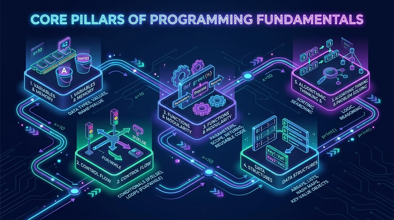Core Pillars of Programming Fundamentals Beginner Roadmap